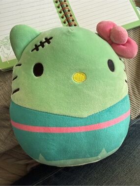 Hello Kitty Mint and Teal Plush Frankenstein squish mellow